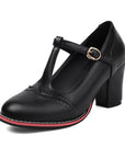 Flora™ Britse Stijl Oxfords T-Bandjes Platform Hight Hakken