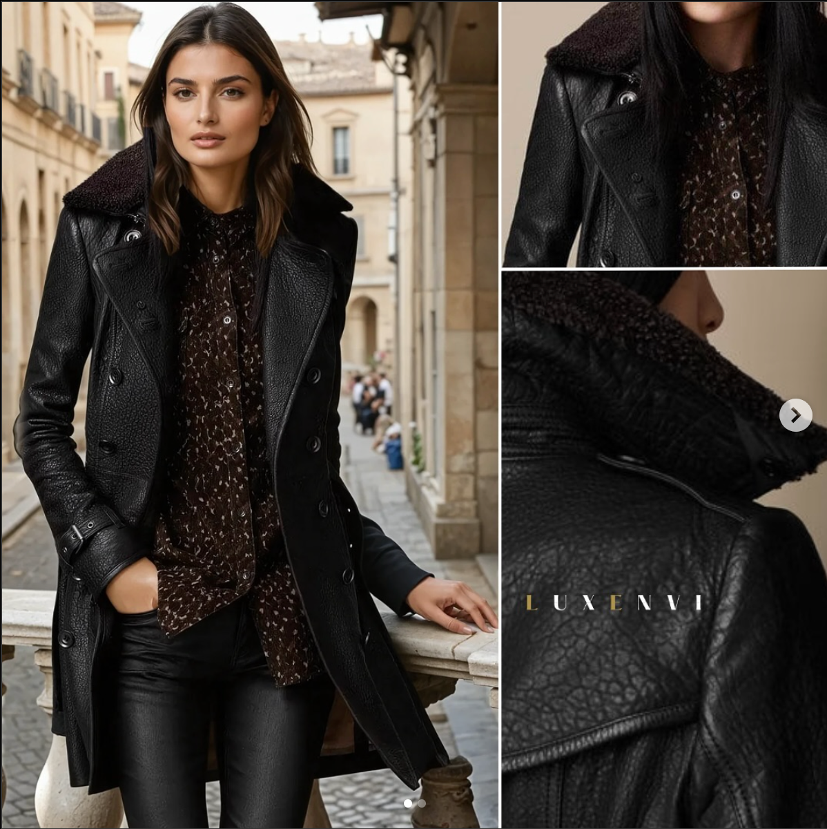 Celeste™ Prime - Luxe Vegan Lederen Trenchcoat