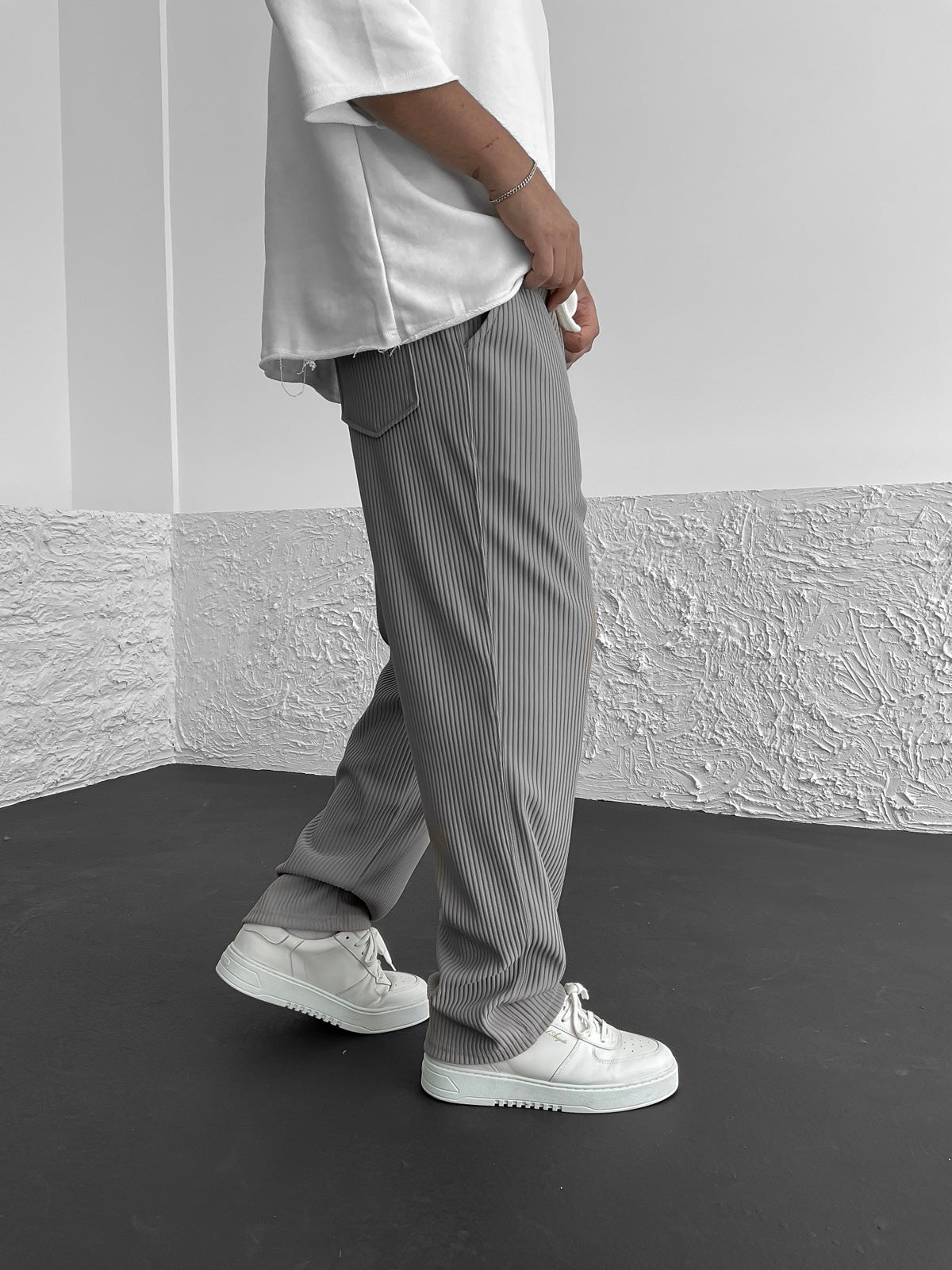 Julian™ | Comfortabele broek met geribbelde spandex
